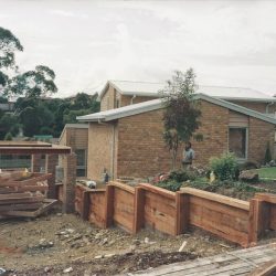 Step down retaining Wall